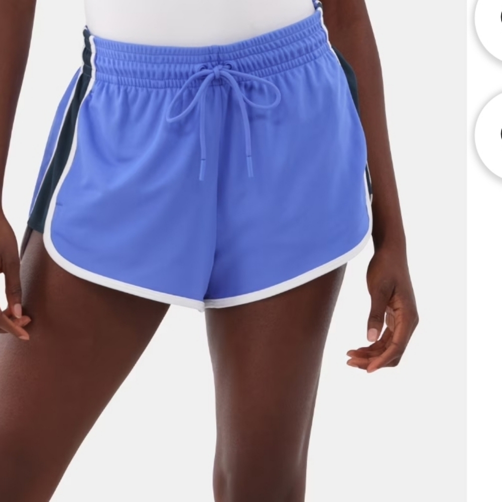 Athletic Works Side Seamed Women's Run Shorts Blue Plus Size XXXL